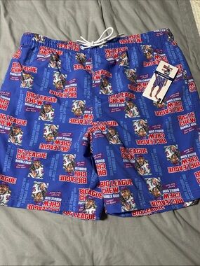 League Big League Chew Blue and White Mesh Shorts